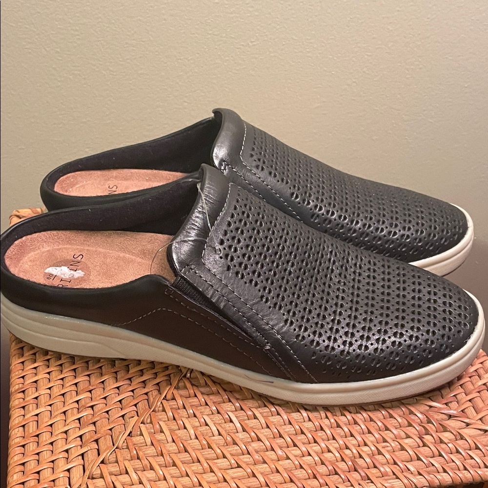 Origins Black Perforated Mules